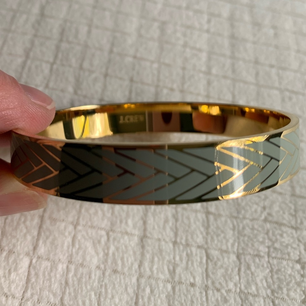 J.Crew gray chevron striped bracelet - Picture 8 of 9